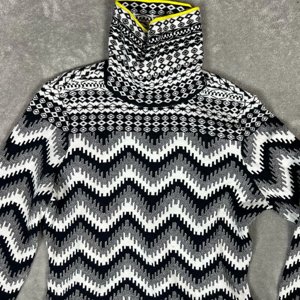 Anthropologie Sweater Womens Large Maeve Ski Slope Turtleneck Cozy Fair Isle - Picture 5 of 9